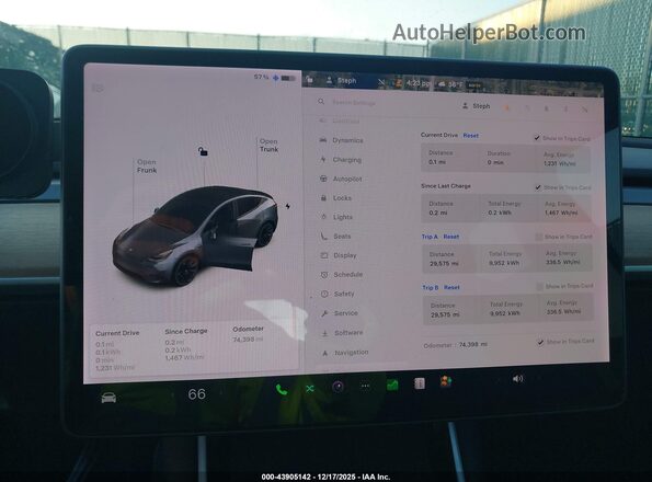5YJYGDEE7LF044433 2020 TESLA MODEL Y Gray 