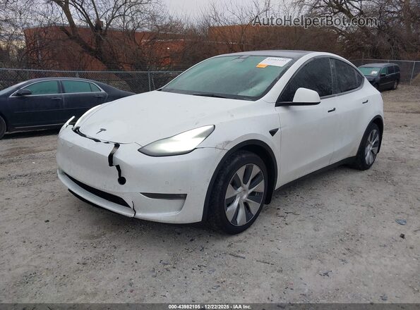 5YJYGDEE7MF138667 2021 TESLA MODEL Y White Przód lewy