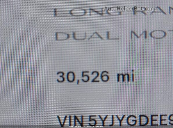5YJYGDEE9LF037919 2020 TESLA MODEL Y Dark Blue Вид задних сидений