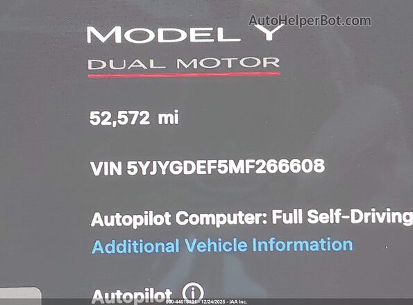 5YJYGDEF5MF266608 2021 TESLA MODEL Y Black 