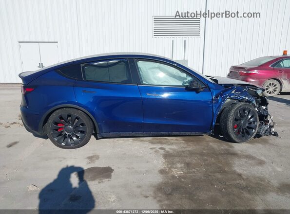 5YJYGDEF9LF025455 2020 TESLA MODEL Y Blue Вид щитка приладів