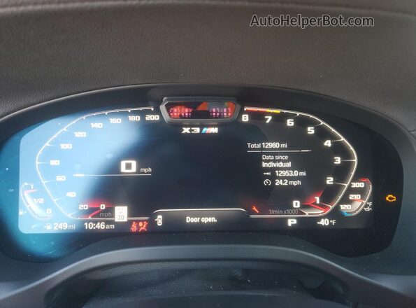 5YM13EC05R9X09527 2024 BMW X3 White ხელსაწყოთა პანელის ხედი