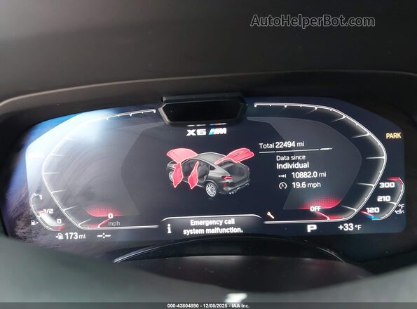 5YMCY0C03N9M85892 2022 BMW X6 M Серый Вид задних сидений