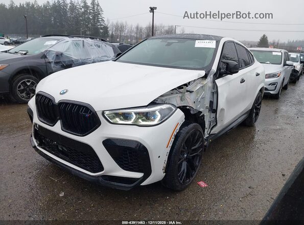 5YMCY0C0XM9E11547 2021 BMW X6 M White Առջևի ձախ երեք քառորդ տեսարան
