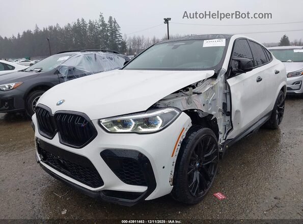 5YMCY0C0XM9E11547 2021 BMW X6 M White Դիմացի տեսք