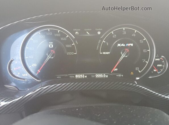 5YMUJ0C02LLA99864 2020 BMW X4 Black Vista del cuadro de instrumentos