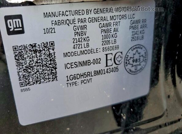 1G6DH5RL8M0143405 2021 CADILLAC CT4 Black Вид задньої частини салону