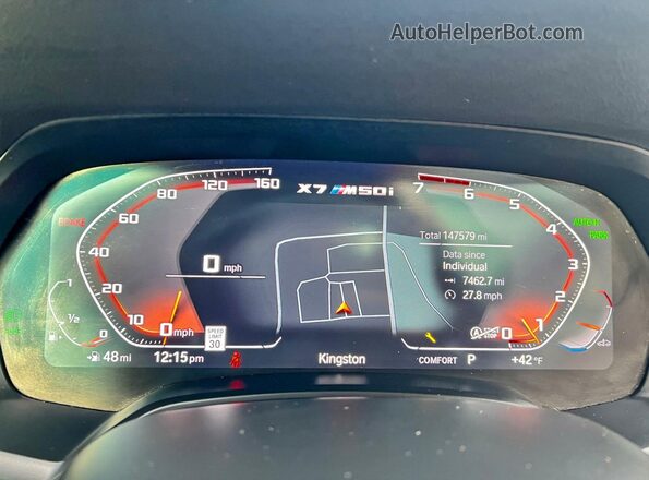 5UXCX6C02N9J14574 2022 BMW X7 Белый Вид щитка приборов