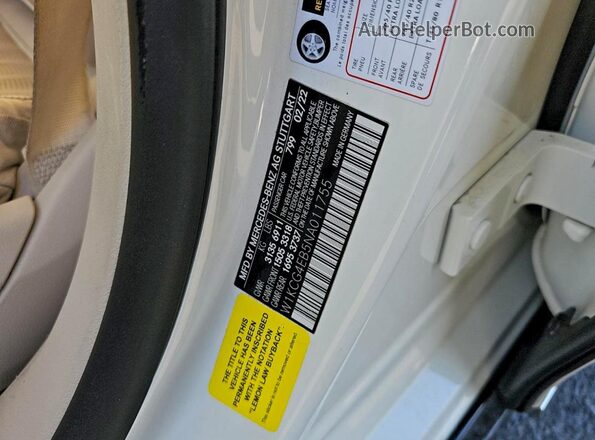 W1KCG4EB5NA011755 2022 MERCEDES-BENZ EQS White Հետևի նստատեղերի տեսք