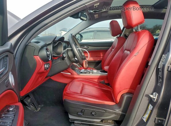 ZASPAKBN6L7C84754 2020 ALFA ROMEO STELVIO Gray წინა პანელის ხედი