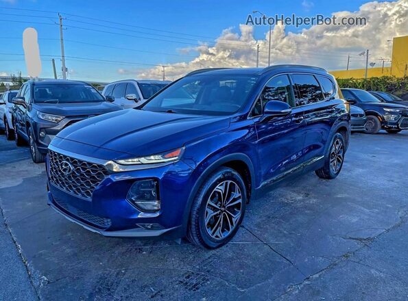 5NMS53AA5LH286869 2020 HYUNDAI SANTA Blue Trasero derecho