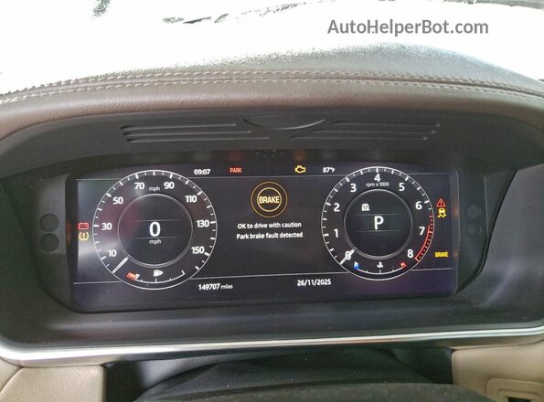SALWR2RU7KA861540 2019 LAND ROVER RANGE Gray Widok zestawu wskaźników