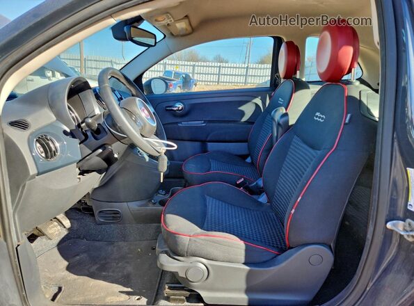 3C3CFFKH4JT420998 2018 FIAT 500 Gray Вид панелі приладів