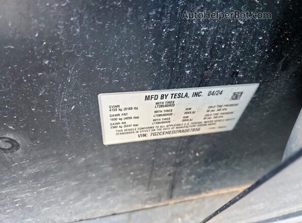 7G2CEHED2RA007856 2024 TESLA CYBERTRUCK Черный Вид подкапотного пространства
