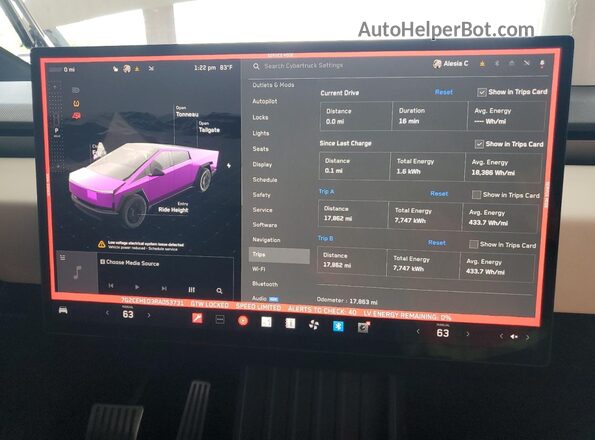 7G2CEHED3RA053731 2024 TESLA CYBERTRUCK Silver ხელსაწყოთა პანელის ხედი