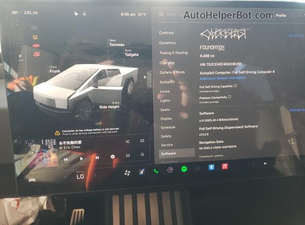 7G2CEHEE4RA036395 2024 TESLA CYBERTRUCK Silver Вид щитка приладів