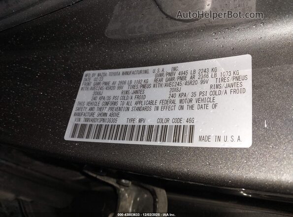 7MMVABDY3PN138305 2023 MAZDA CX-5 Black Вид підкапотного простору