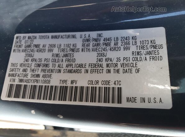 7MMVABDYXPN110808 2023 MAZDA CX-5 Blue 