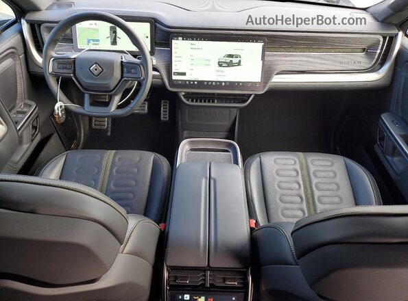 7PDSGABA6RN041483 2024 RIVIAN R1S White წინა პანელის ხედი