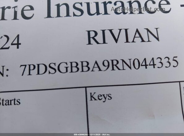 7PDSGBBA9RN044335 2024 RIVIAN R1S Light Blue Вид подкапотного пространства