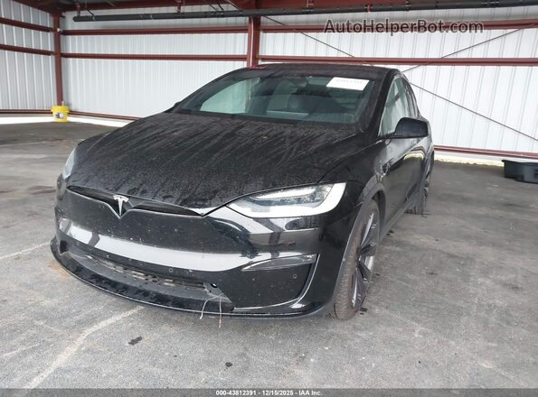 7SAXCBE50NF328651 2022 TESLA MODEL X Черный Передняя левая четверть