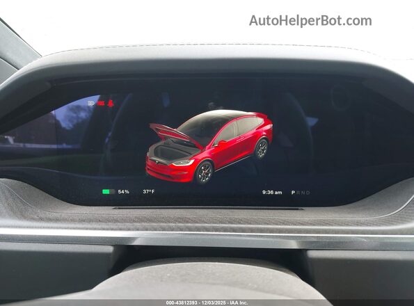 7SAXCBE61SF470043 2025 TESLA MODEL X Red Rear seats view