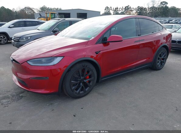 7SAXCBE61SF470043 2025 TESLA MODEL X Red Front left
