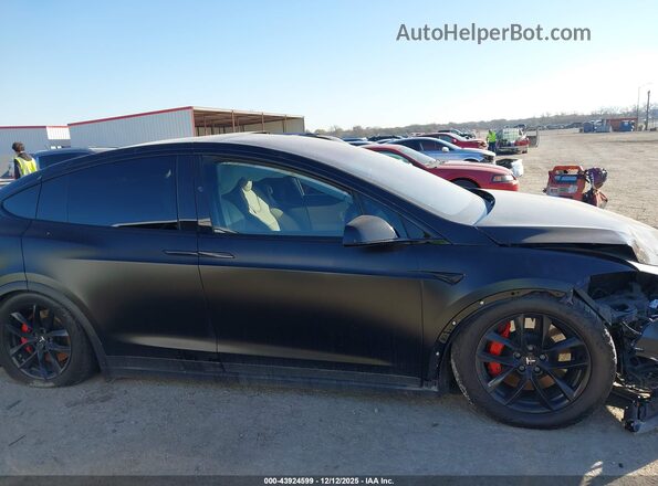 7SAXCBE66PF405910 2023 TESLA MODEL X Black Widok wnętrza z tyłu