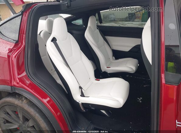 7SAXCBE66RF456066 2024 TESLA MODEL X Red Widok naklejki z numerem VIN