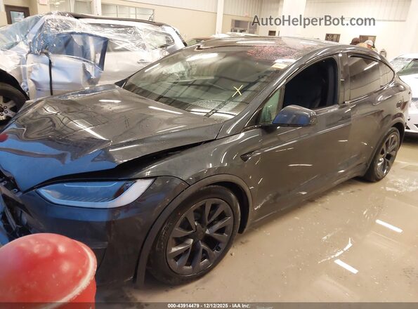 7SAXCDE5XRF444151 2024 TESLA MODEL X Black Առջևի ձախ երեք քառորդ տեսարան