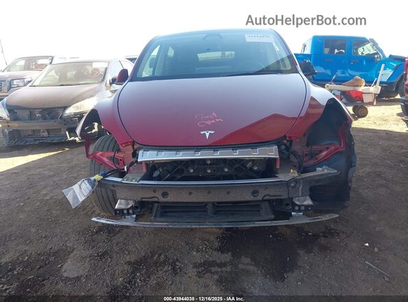 7SAYGAEE4RF092109 2024 TESLA MODEL Y Red Instrument cluster view