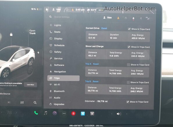 7SAYGDEE1PA117401 2023 TESLA MODEL Y White 
