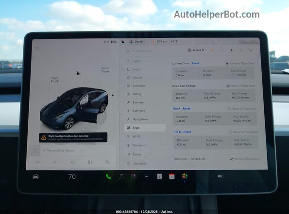 7SAYGDEE2RA233659 2024 TESLA MODEL Y Серый 