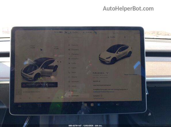 7SAYGDEE3RF185141 2024 TESLA MODEL Y Белый 