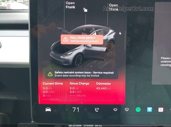 7SAYGDEE4NF430216 2022 TESLA MODEL Y Gray 