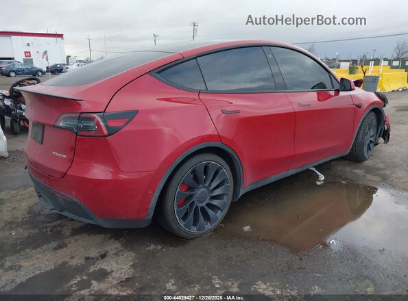 7SAYGDEF0NF391410 2022 TESLA MODEL Y Red Հետևի աջ
