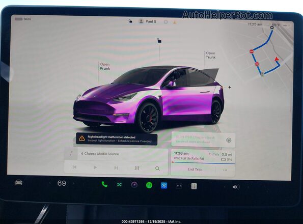 7SAYGDEF1PF948232 2023 TESLA MODEL Y Purple 