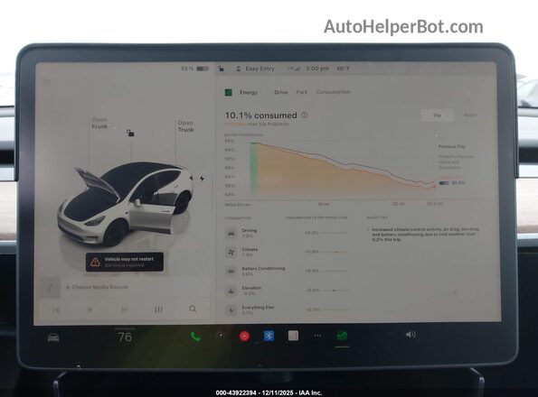 7SAYGDEF3NF495518 2022 TESLA MODEL Y White 