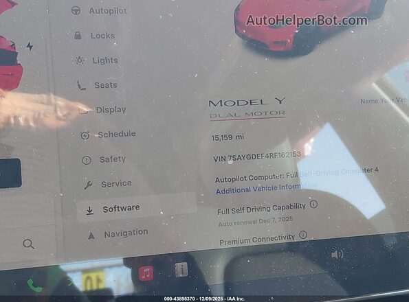 7SAYGDEF4RF162153 2024 TESLA MODEL Y Red 