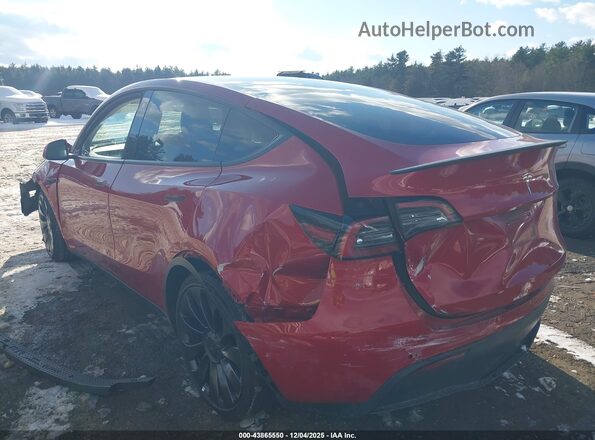 7SAYGDEF5NF377146 2022 TESLA MODEL Y Red Задня ліва чверть