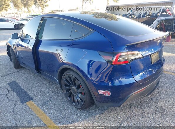 7SAYGDEF9NF521524 2022 TESLA MODEL Y Blue Tył lewy