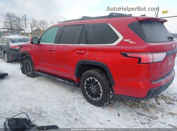 7SVAAABA2SX050492 2025 TOYOTA SEQUOIA Red Задня ліва чверть