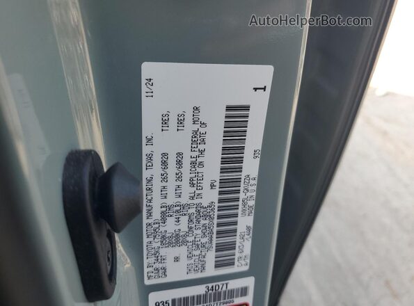 7SVAAABA5SX053659 2025 TOYOTA SEQUOIA Gray Widok wnętrza 360 stopni