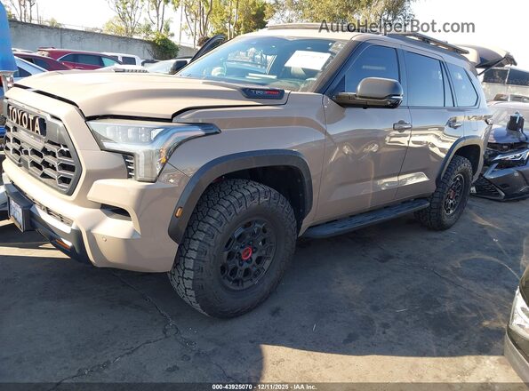 7SVAAABA6SX058367 2025 TOYOTA SEQUOIA Brown Առջևի ձախ երեք քառորդ տեսարան