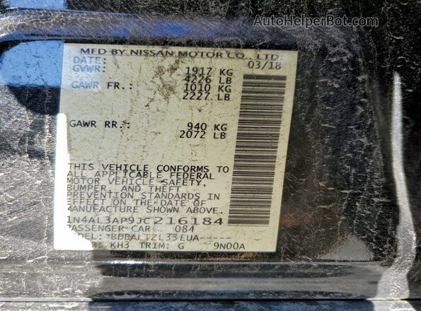 1N4AL3AP9JC216184 2018 NISSAN ALTIMA Черный 