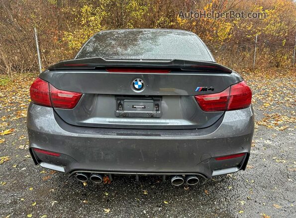 WBS3U9C54HP970975 2017 BMW M4 Gray VIN კოდის სტიკერის ხედი