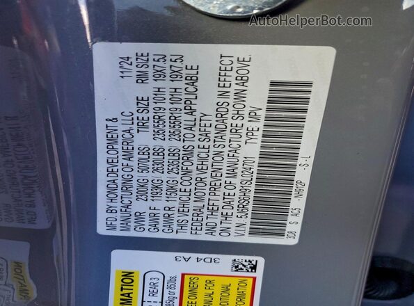 5J6RS6H91SL024701 2025 HONDA CRV Gray 