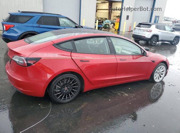 5YJ3E1EA3NF304437 2022 TESLA MODEL Красный 