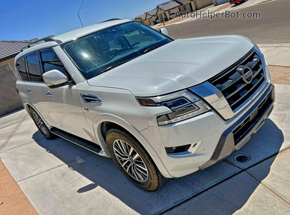 JN8AY2AC6M9148094 2021 NISSAN ARMADA White Tył lewy