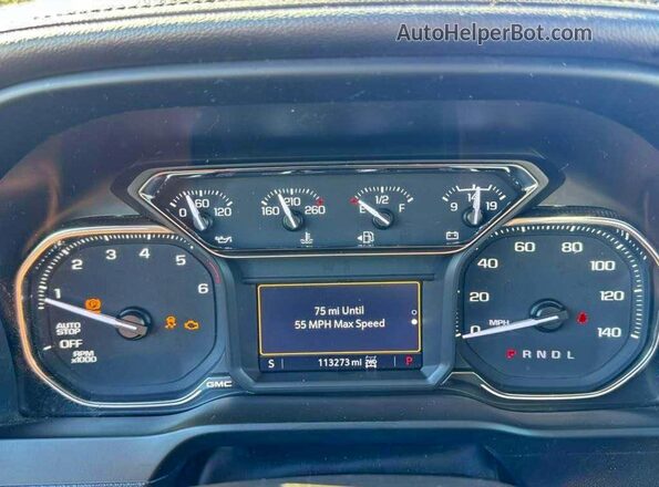 1GTV9CET9NZ177049 2022 GMC SIERRA Черный Вид щитка приборов